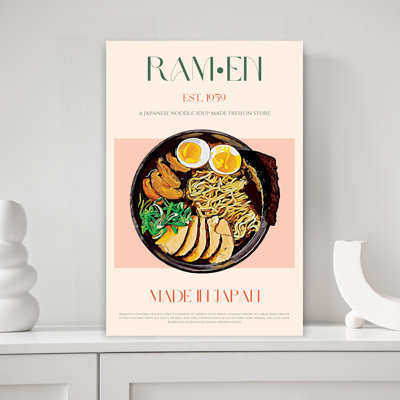 Japanese Ramen Bowl by Nazma Khokhar - Wrapped Canvas Print