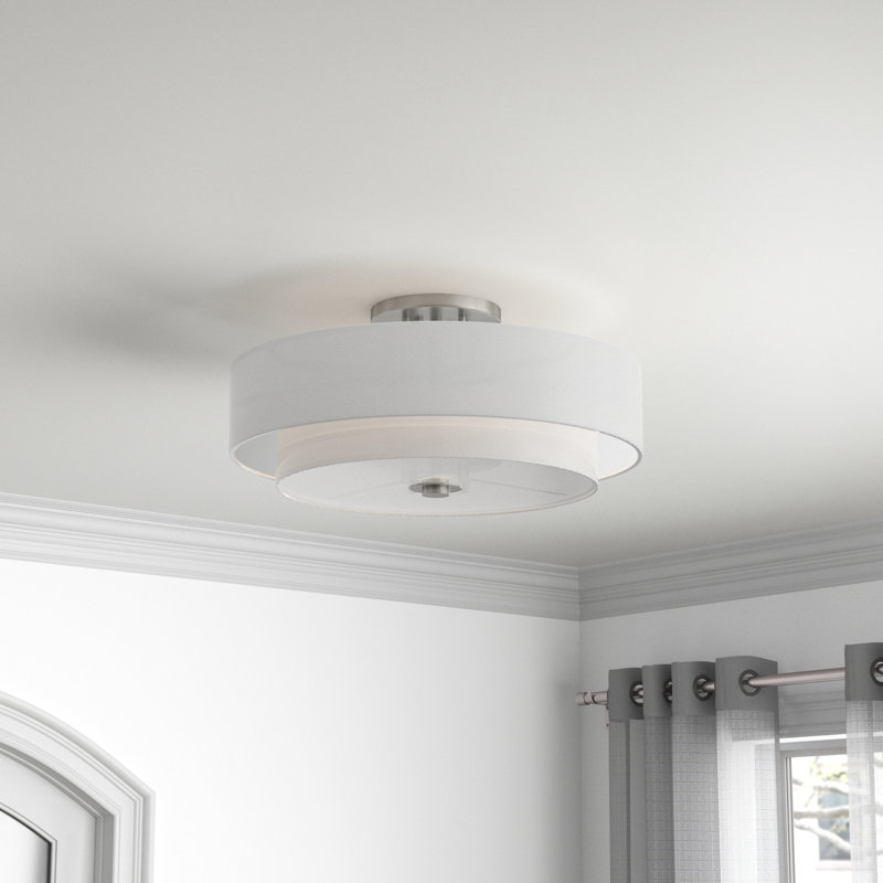 Konur Fabric Semi Flush Mount
