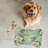 Elegant Sage Florals - 1 Piece Bone Shape Feeding Mat