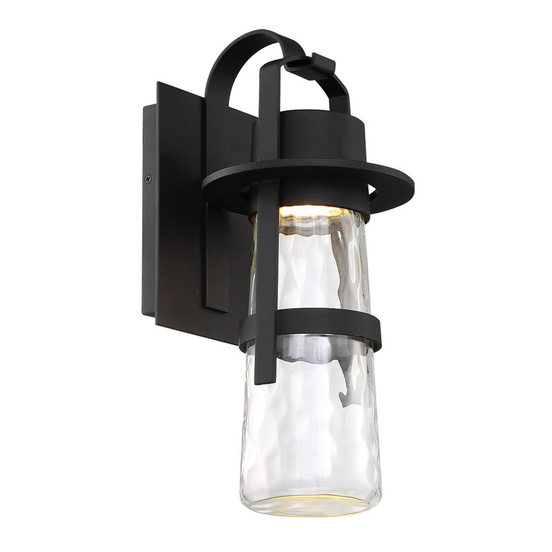 Lanterne murale d'extérieur 1 lumière Balthus, Noir, H 21 po x l 9 po x P 10,75 po