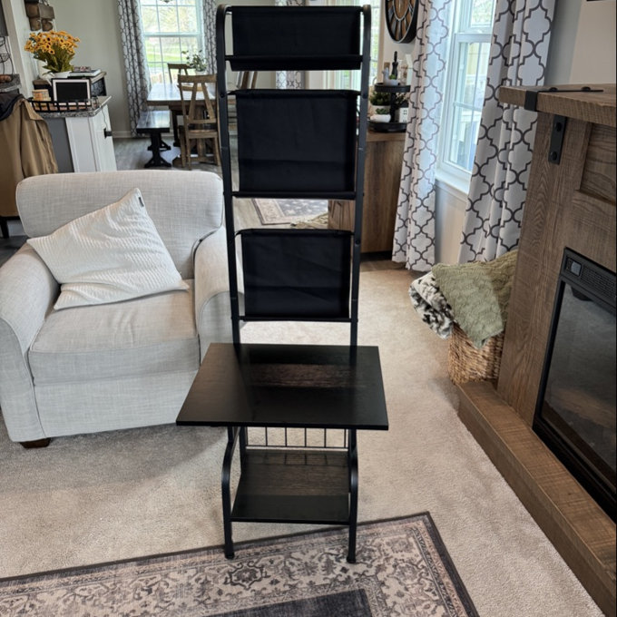 Record Player Shelf + Album Storage