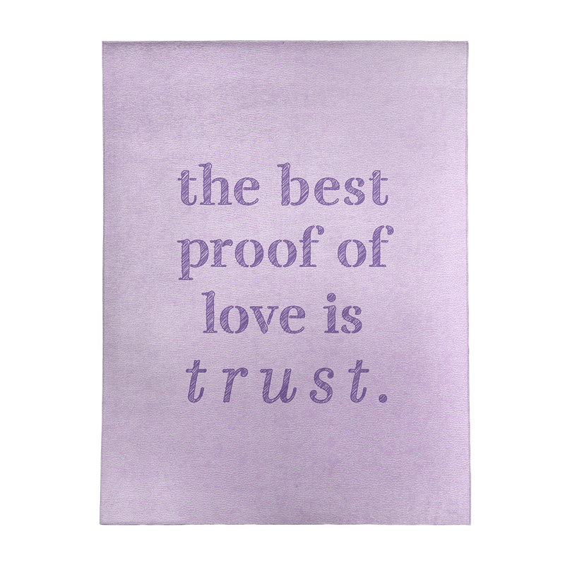 Quotes Chenille Indoor Rug, Rectangle 5' x 7'
