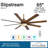 Slipstream 65" 8 - Blade Outdoor LED Smart Standard Ceiling Fan with Remote Control and Light Kit Included-41667022