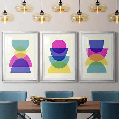 Bright Stack I  -Custom Framed  Premium Print W Matt - 3 Pieces