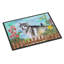 Tapis de porte pour l’extérieur antidérapant effet velours alaskan malamute spring-38382421