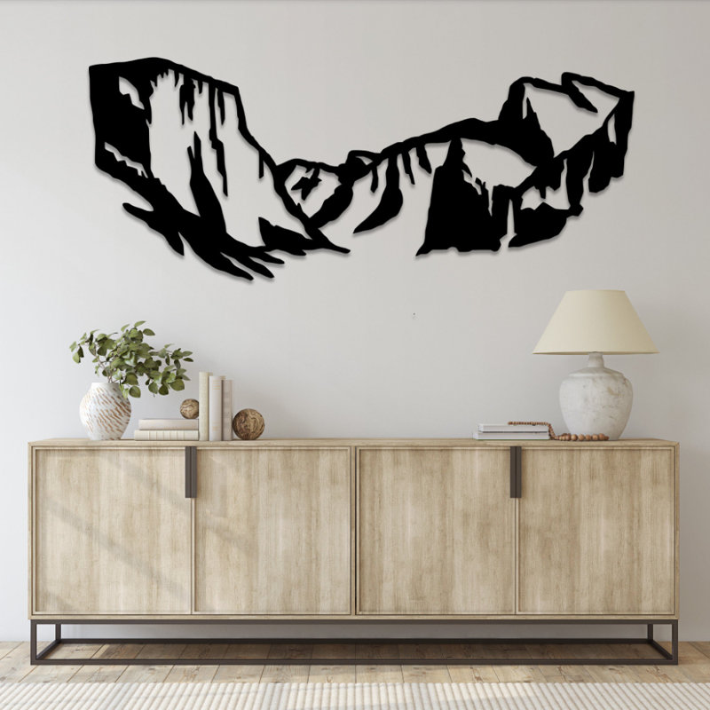 Décoration murale faite à la main paysage et nature sur aluminium composite - montagnes, forêts et paysages naturels - art mural artisanal détaillé - décoration rustique moderne pour le salon, la chambre à coucher et le bureau