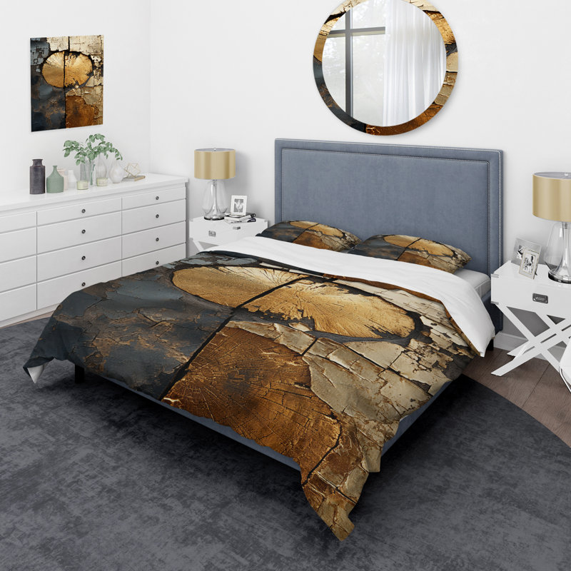 Ensemble de housse de couette Abstract Graceful Woodland Charm IV - Abstract, Housse de couette pour très grand lit