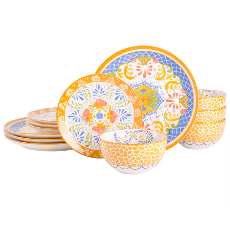 Service de vaisselle peint à la main, ensemble de bols 3 pièces (10 "/ 9" / 8 "), assortis