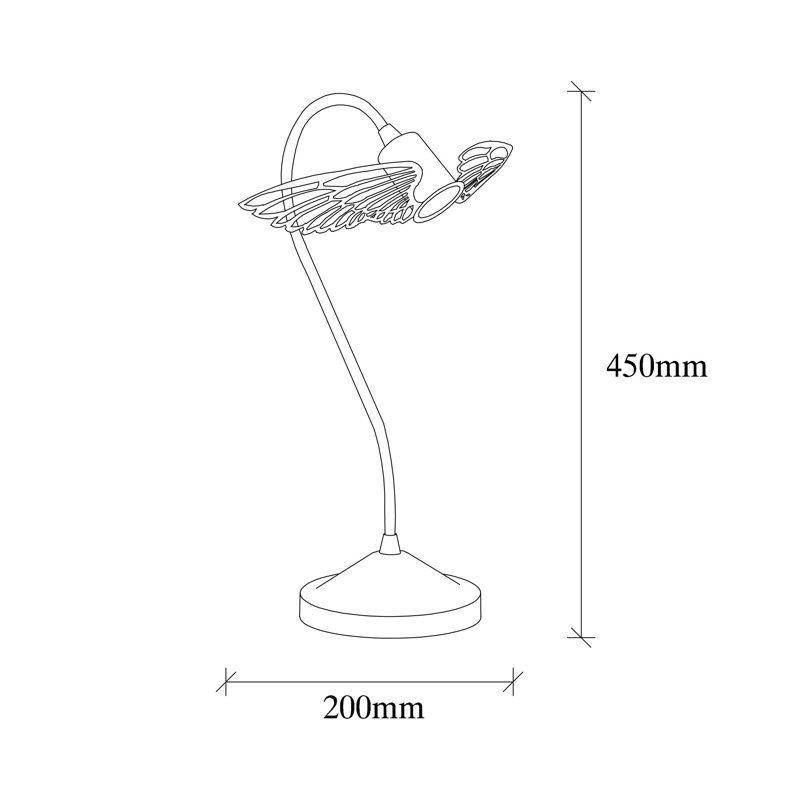 Lampe de table en métal