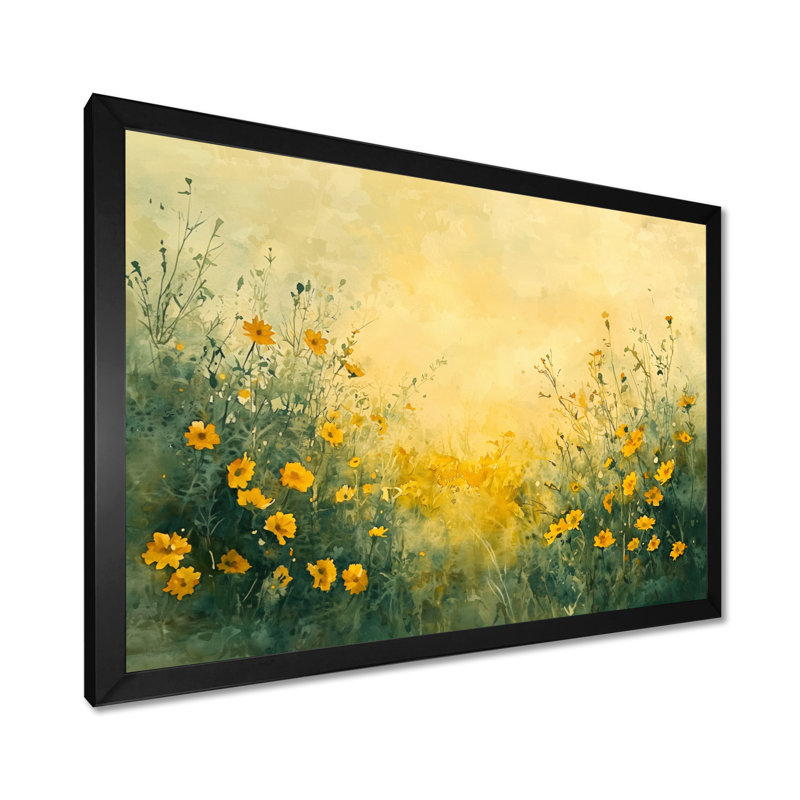 Ingmar, heure dorée coquelicots en été III - coquelicots, art mural, H 12 po x l 20 po, Noir, noir, noir, noir