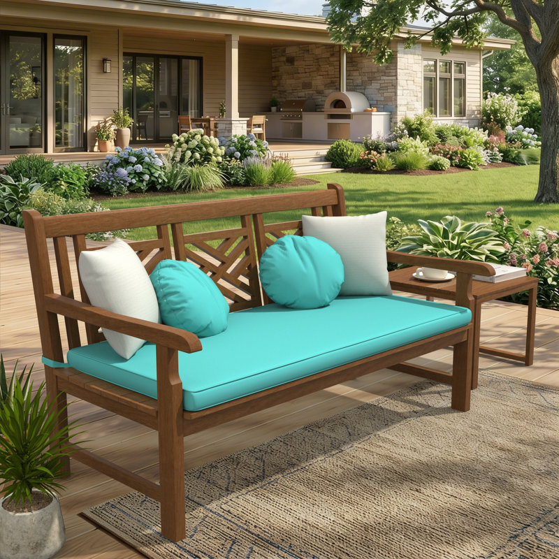 Coussin de banc intérieur / extérieur Sunbrella®, 3 po d'épaisseur, L 37 po x P 17 po, Sunbrella® Canvas Aruba