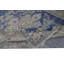 Tapis bleu foncé rétro fait à la main. Tapis turc unique