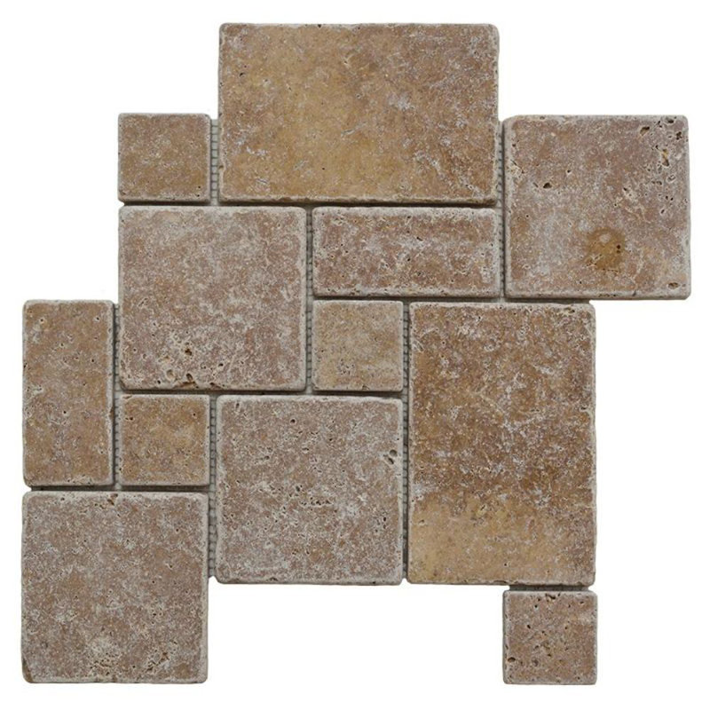 0.38" x 12" Travertine Mosaic Wall & Floor Tile