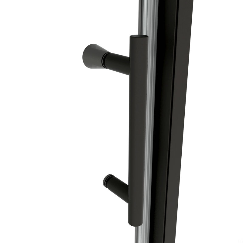 Porte de douche en verre 32-36 "x H 72" Piovt, porte de douche coulissante à cadre pivotant avec verre trempé clair de 1/4 po (6 mm), portes de douche
