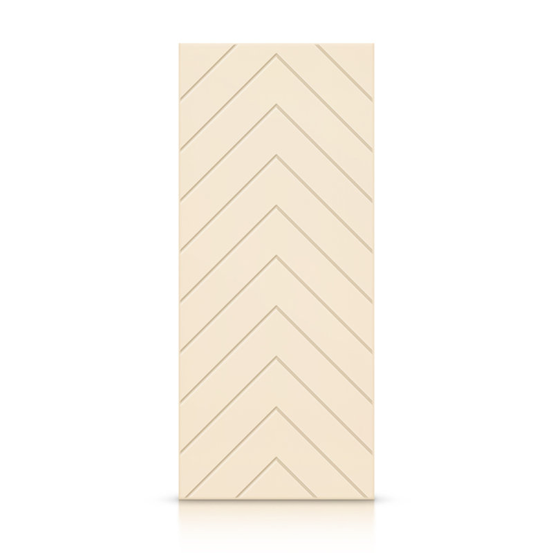 Porte standard lambrissée en bois manufacturé, Beige, 30 po x 96 po