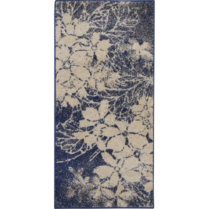 Tapis beige à motif floral Deedra, Rectangle 2 pi x 4 pi