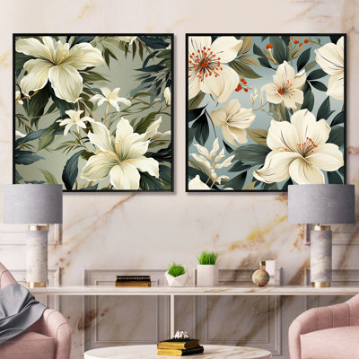 Swansea - Floral Square Collage Set Of 2