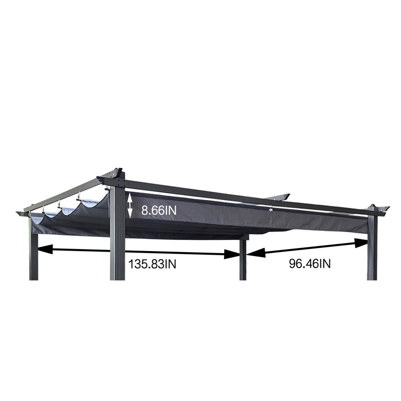 Pabin Inc Polyester Replacement Canopy for Pergola, Gray