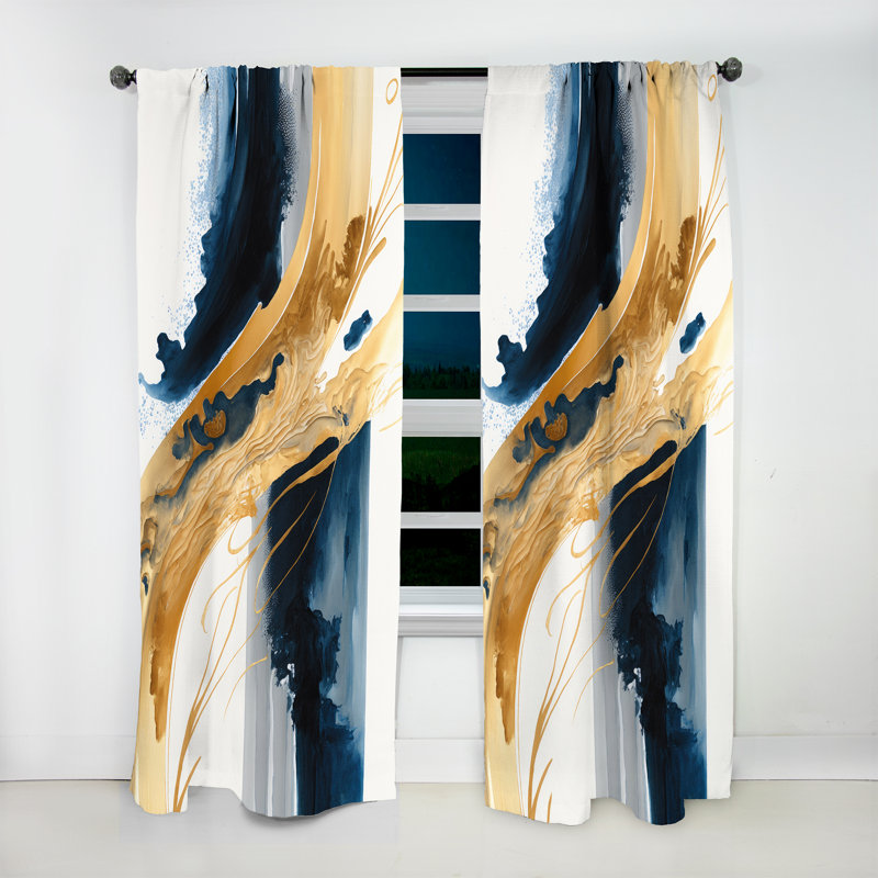 Stylish Spiral Abstract III - Rideau en velours abstrait - 1 panneau, L 52 po x L 108 po