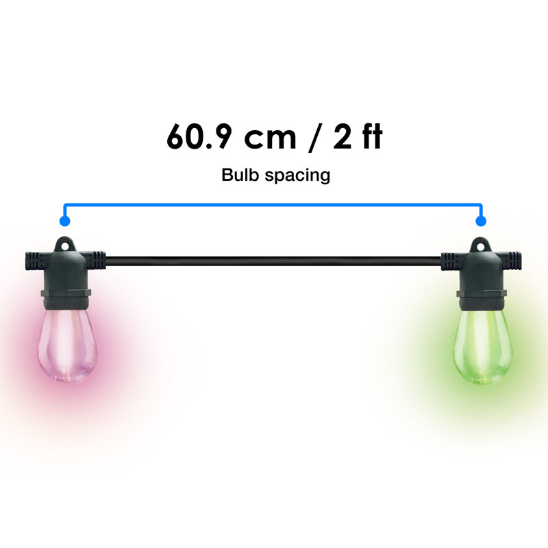 Outdoor 3 - Bulb 11.25'' Solar Powered LED String Light
