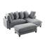 Canapé modulaire en L de 83 po avec canapé L 83 po avec amplement d'espace de rangement, repose-pieds mobile et six coussins décoratifs pour le salon-431113904