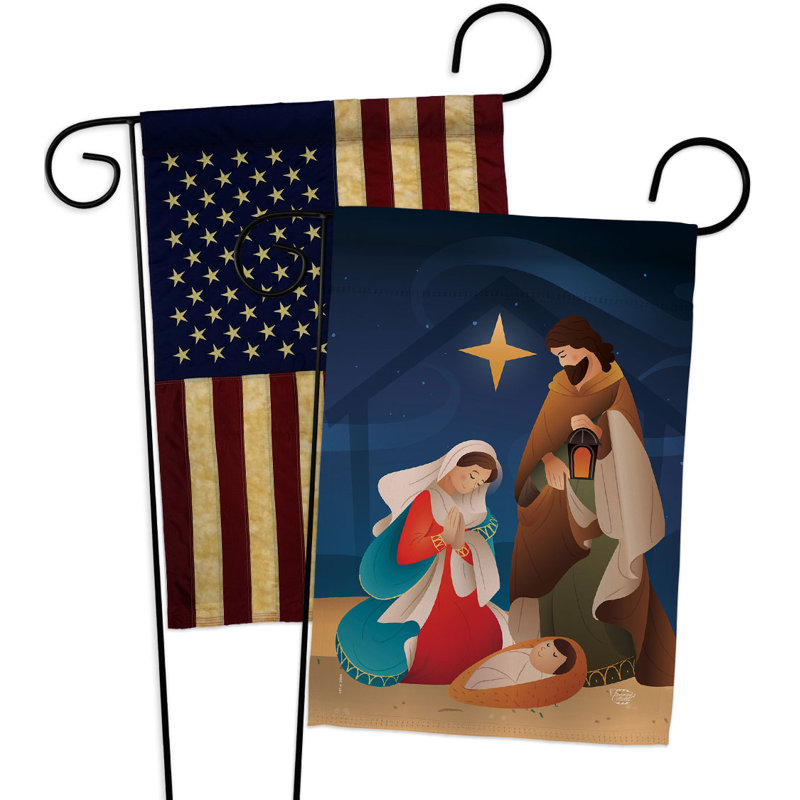 Drapeau de jardin en polyester 18,5 x 13 po