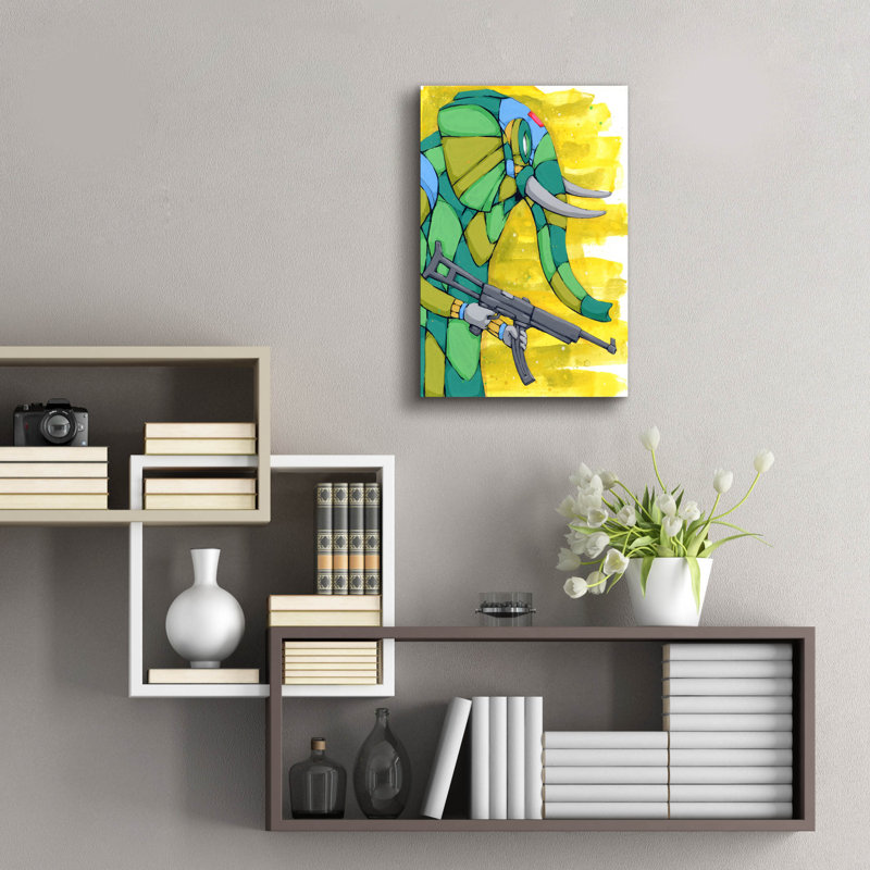 «Protéger son ivoire» par Ric Stultz, art mural en verre acrylique, H 24 po x l 16 po x P 0,2 po