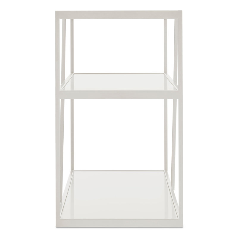 NeedWant Etagere Bookcase, (2 Shelves) 25" H x 63" W x 16" D, Putty