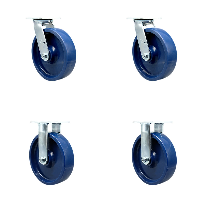 4 Piece Solid Poly Caster Set