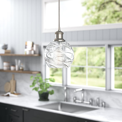 Luminaire suspendu sphère 1 lumière Aanya