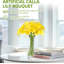 Tulipes artificielles Real Touch dans un vase en verre avec de l'eau artificielle, centre de table jaune-150138933