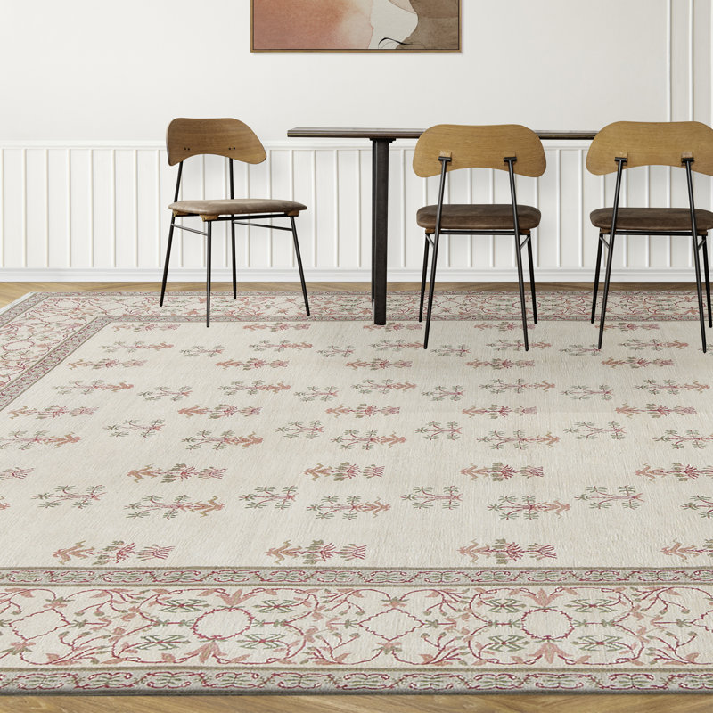 Striped Area Rug in Beige