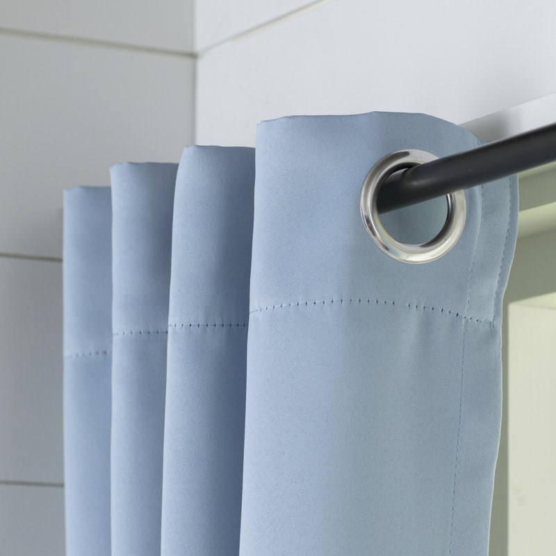 Schaeffer Blackout Sliding Panel Pair, Sky Blue, 52" W x 96" L