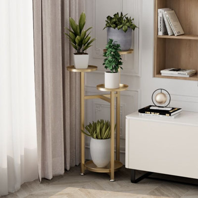 Étagère à plantes multi-niveaux support à pot de fleurs en métal en coin