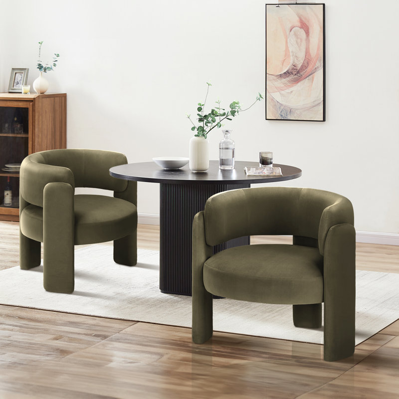 Nayonna Upholstered Side Chair, Green