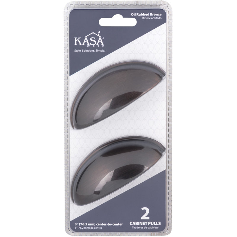 3" Center to Center Cup Pull Multipack, Brushed Oil Rubbed Bronze