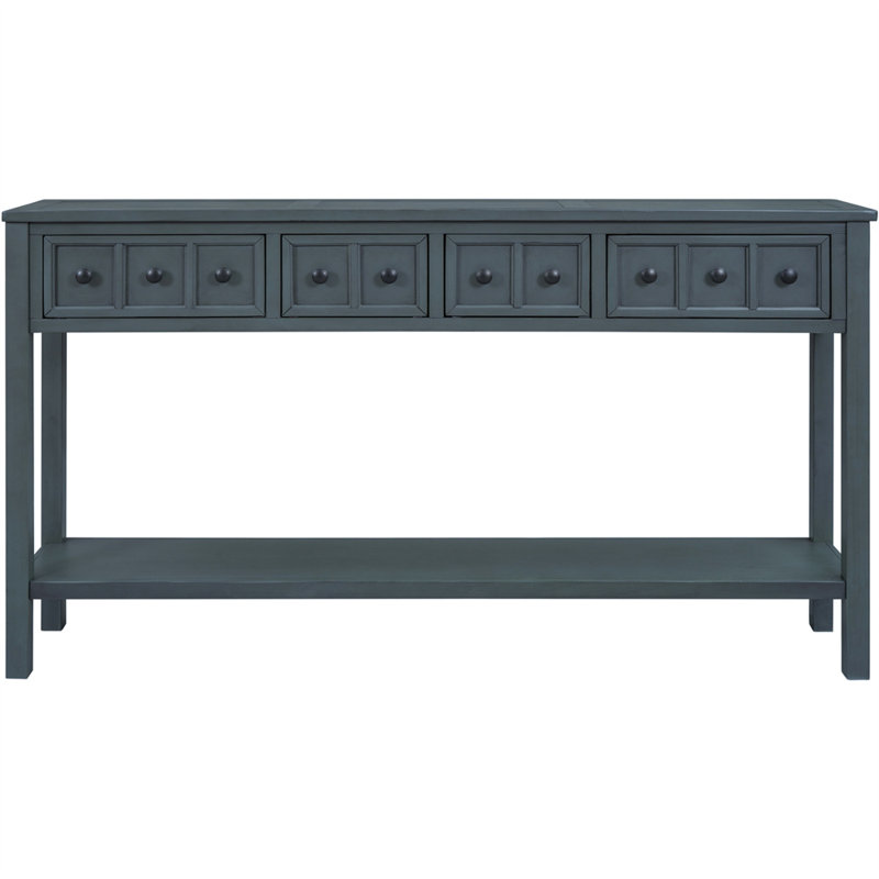 Console de 60 po, gris délavé, Bleu marine