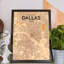 Dallas City Map - No Frame Print-695041135