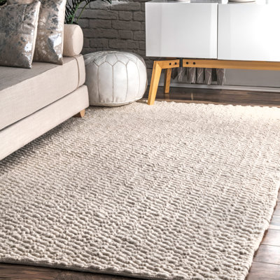 Lockhart Handmade Flatweave Wool/Cotton Ivory Rug