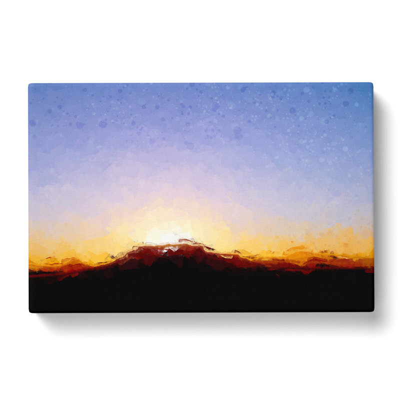 Table Mountain At Sunset In Abstract - Wrapped Canvas Painting, 50cm H x 76cm W x 3cm D