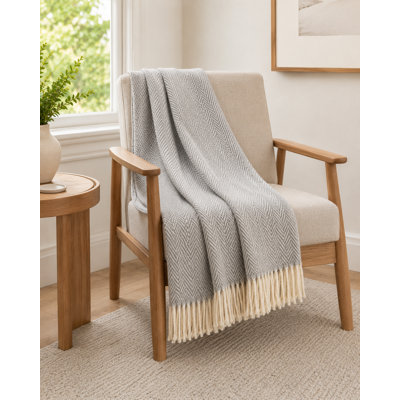 Herringbone Plush Throw 