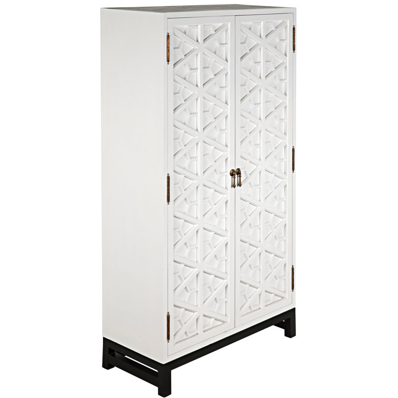 Armoire Maharadscha, Blanc uni, H 82 po x l 42 po x P 20 po