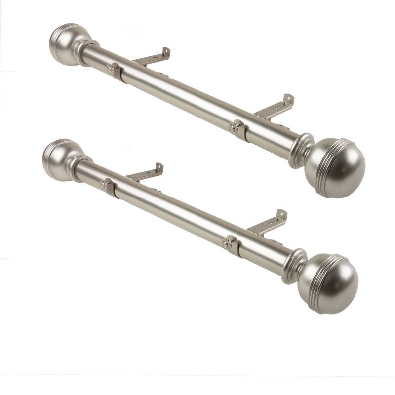 Tringle à rideaux simple Islas Jovian, Nickel satiné