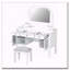 44.4" Makeup Vanity Desk with Large Adjustable Mirror, Drawers, Cabinet and Stool