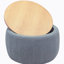 Banc de rangement rembourré en tissu
