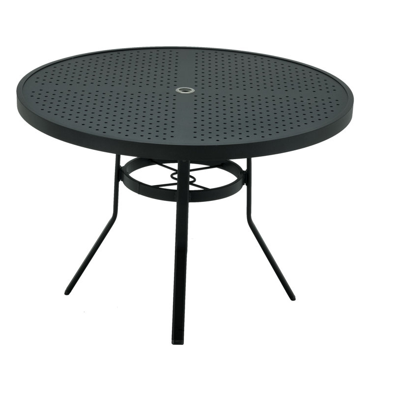 Polaris 42" Stamped Aluminum Top/Base, Antique Bisque/Beige, 29" H x 42.5" W x 42.5" D