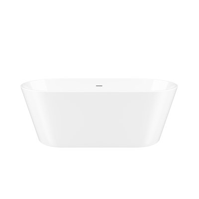 60" x 29" Freestanding Soaking Acrylic Bathtub