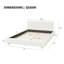 Base de lit tapissier avec tête de lit grand format Boucle-1411996436