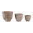 Fluted Ceramic Planter Set for Outdoor & Indoor Planter Styling - Classic Flower Pots for Home Decor in Living Room or Patio - Set of 3, 15", 12", 9"-1841331464