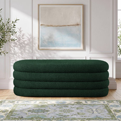 Banc rembourré 49 po avec rangement pour chambre à coucher